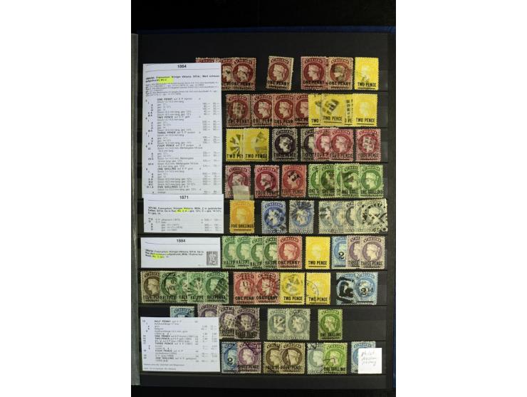 1856/1953, sehr schöne gestempelte und ungebrauchte Sammlung, dabei Britisch Guiana Mi.-Nr. 34C gestempelt, Falkland Inseln m