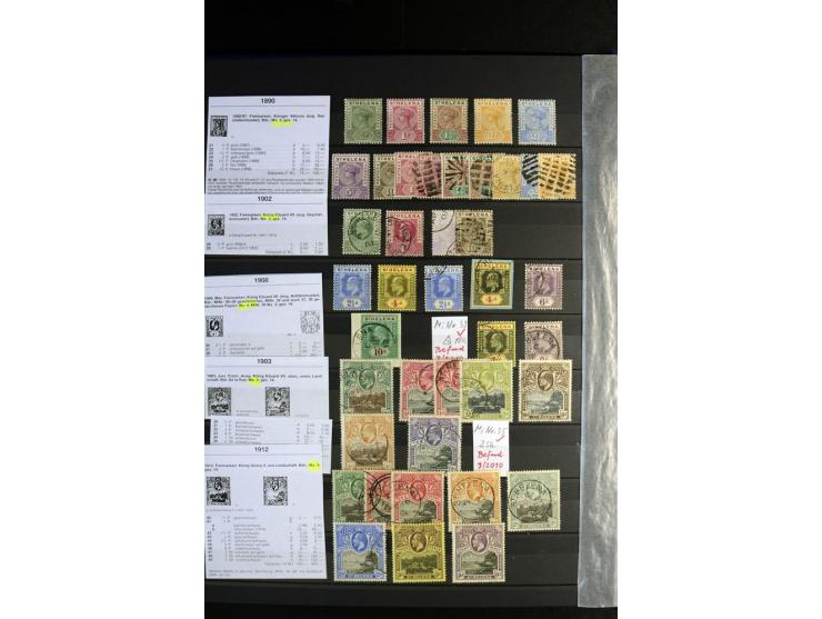 1856/1953, sehr schöne gestempelte und ungebrauchte Sammlung, dabei Britisch Guiana Mi.-Nr. 34C gestempelt, Falkland Inseln m