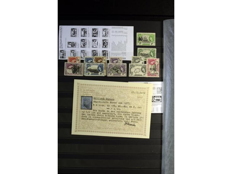 1856/1953, sehr schöne gestempelte und ungebrauchte Sammlung, dabei Britisch Guiana Mi.-Nr. 34C gestempelt, Falkland Inseln m