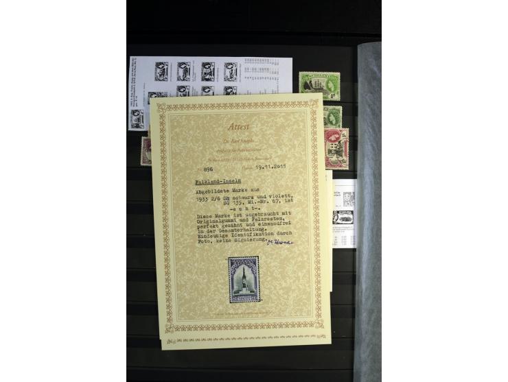 1856/1953, sehr schöne gestempelte und ungebrauchte Sammlung, dabei Britisch Guiana Mi.-Nr. 34C gestempelt, Falkland Inseln m