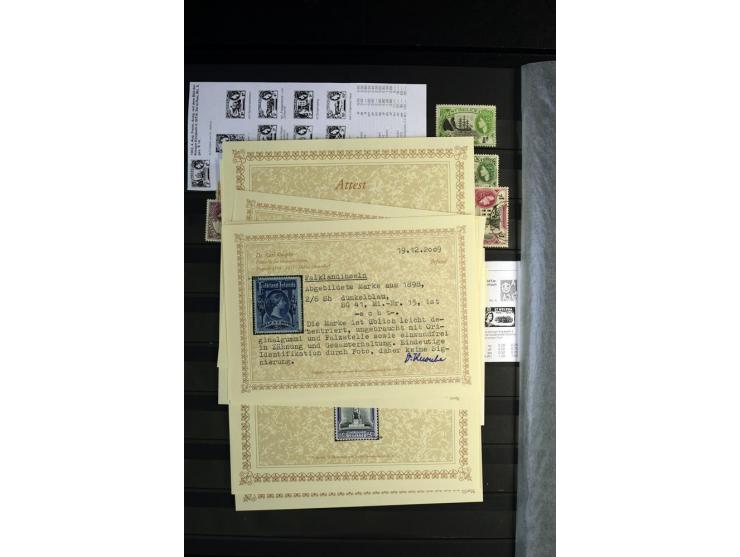 1856/1953, sehr schöne gestempelte und ungebrauchte Sammlung, dabei Britisch Guiana Mi.-Nr. 34C gestempelt, Falkland Inseln m