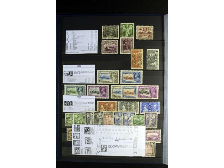 1856/1953, sehr schöne gestempelte und ungebrauchte Sammlung, dabei Britisch Guiana Mi.-Nr. 34C gestempelt, Falkland Inseln m