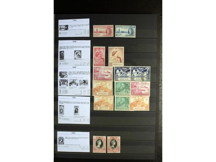 1856/1953, sehr schöne gestempelte und ungebrauchte Sammlung, dabei Britisch Guiana Mi.-Nr. 34C gestempelt, Falkland Inseln m
