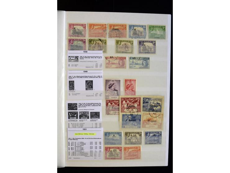 1857/1964, sehr schöne ungebrauchte und gestempelte Sammlung, dabei Aden mit Vorläufern, Qatar, Bahrain mit diversen besseren