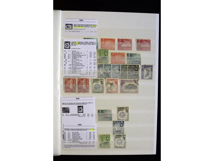 1857/1964, sehr schöne ungebrauchte und gestempelte Sammlung, dabei Aden mit Vorläufern, Qatar, Bahrain mit diversen besseren