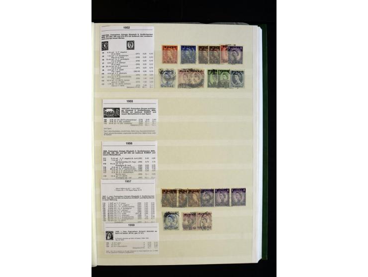 1857/1964, sehr schöne ungebrauchte und gestempelte Sammlung, dabei Aden mit Vorläufern, Qatar, Bahrain mit diversen besseren