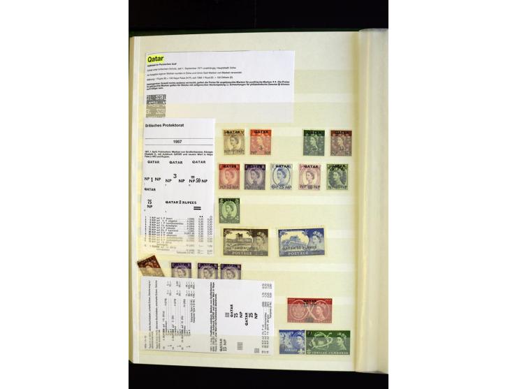 1857/1964, sehr schöne ungebrauchte und gestempelte Sammlung, dabei Aden mit Vorläufern, Qatar, Bahrain mit diversen besseren