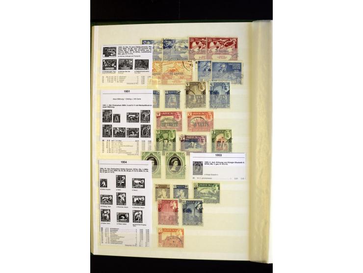 1857/1964, sehr schöne ungebrauchte und gestempelte Sammlung, dabei Aden mit Vorläufern, Qatar, Bahrain mit diversen besseren