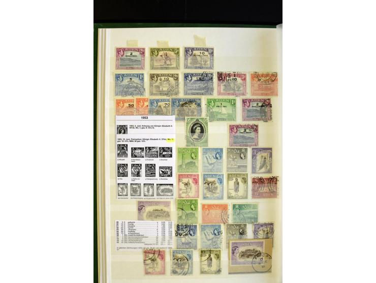 1857/1964, sehr schöne ungebrauchte und gestempelte Sammlung, dabei Aden mit Vorläufern, Qatar, Bahrain mit diversen besseren