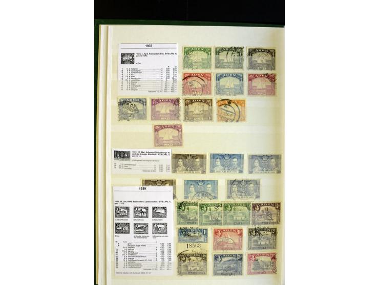 1857/1964, sehr schöne ungebrauchte und gestempelte Sammlung, dabei Aden mit Vorläufern, Qatar, Bahrain mit diversen besseren