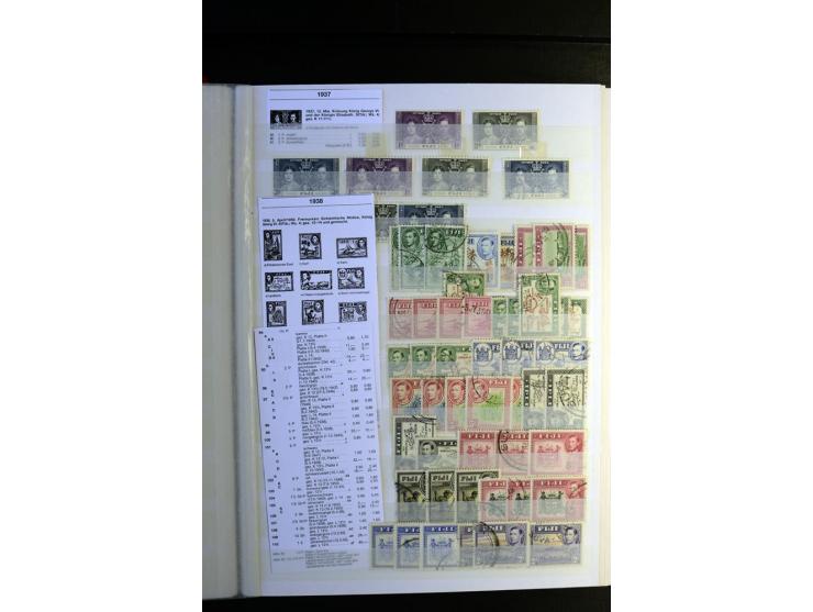 1855/1955, sehr schöne ungebrauchte und gestempelte Sammlung, dabei u.a. Cook-Inseln Mi.-Nr. 4 gestempelt, Fidschi Mi.-Nr. 3,