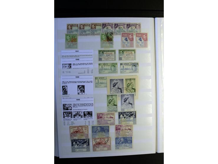 1855/1955, sehr schöne ungebrauchte und gestempelte Sammlung, dabei u.a. Cook-Inseln Mi.-Nr. 4 gestempelt, Fidschi Mi.-Nr. 3,