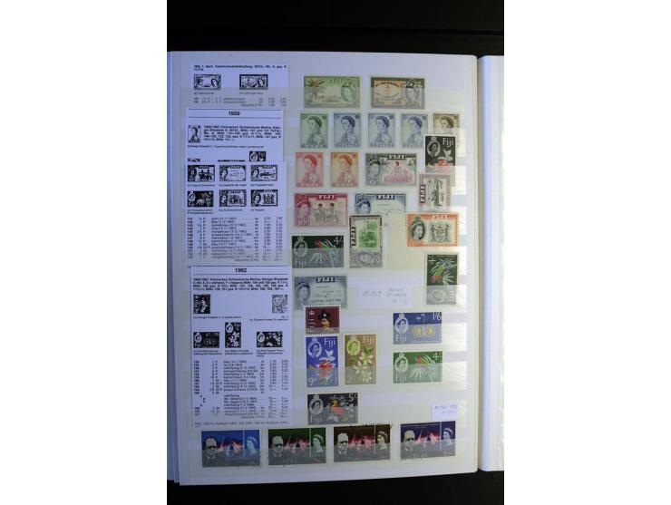 1855/1955, sehr schöne ungebrauchte und gestempelte Sammlung, dabei u.a. Cook-Inseln Mi.-Nr. 4 gestempelt, Fidschi Mi.-Nr. 3,