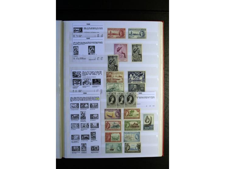 1855/1955, sehr schöne ungebrauchte und gestempelte Sammlung, dabei u.a. Cook-Inseln Mi.-Nr. 4 gestempelt, Fidschi Mi.-Nr. 3,