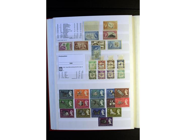 1855/1955, sehr schöne ungebrauchte und gestempelte Sammlung, dabei u.a. Cook-Inseln Mi.-Nr. 4 gestempelt, Fidschi Mi.-Nr. 3,
