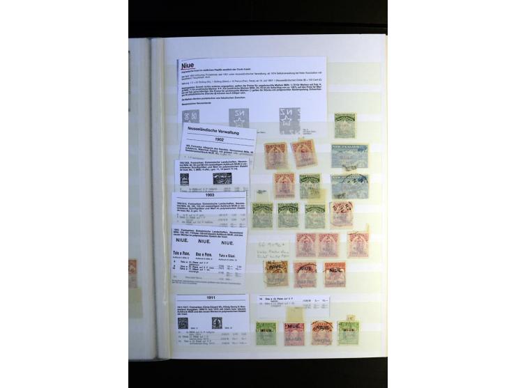 1855/1955, sehr schöne ungebrauchte und gestempelte Sammlung, dabei u.a. Cook-Inseln Mi.-Nr. 4 gestempelt, Fidschi Mi.-Nr. 3,