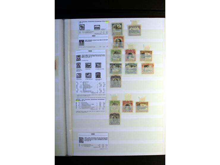 1855/1955, sehr schöne ungebrauchte und gestempelte Sammlung, dabei u.a. Cook-Inseln Mi.-Nr. 4 gestempelt, Fidschi Mi.-Nr. 3,