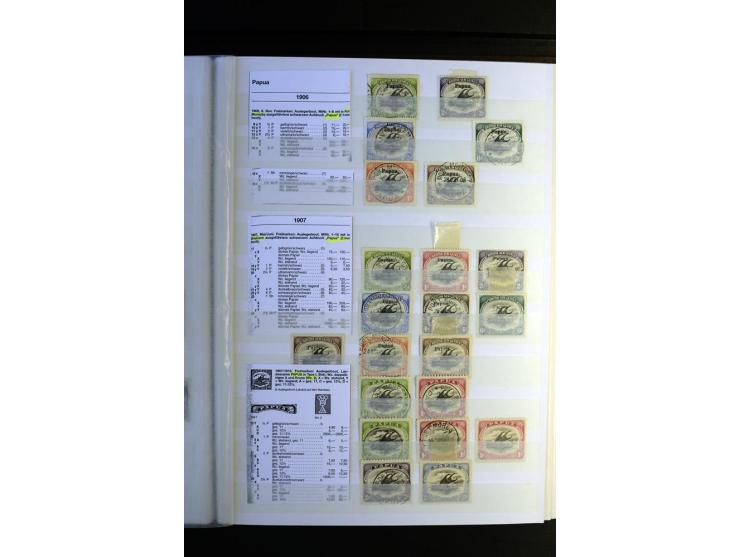 1855/1955, sehr schöne ungebrauchte und gestempelte Sammlung, dabei u.a. Cook-Inseln Mi.-Nr. 4 gestempelt, Fidschi Mi.-Nr. 3,
