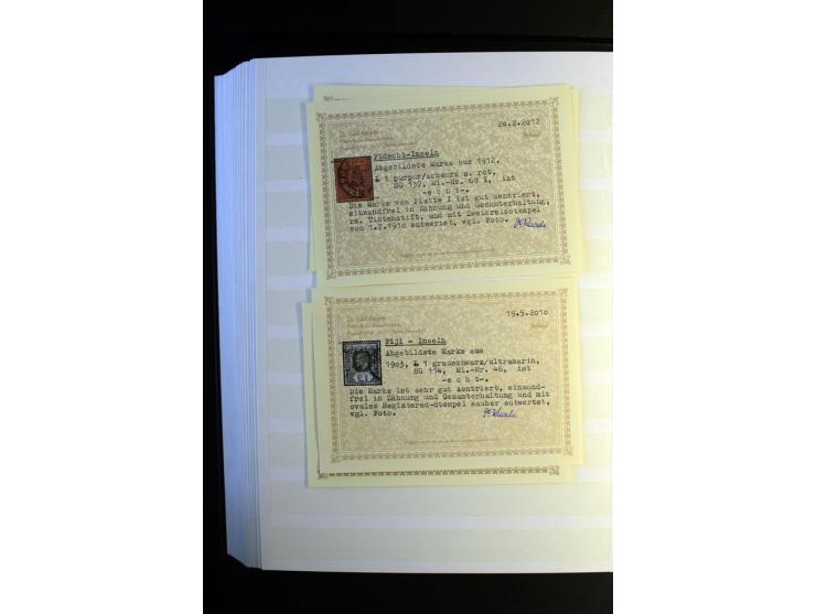 1855/1955, sehr schöne ungebrauchte und gestempelte Sammlung, dabei u.a. Cook-Inseln Mi.-Nr. 4 gestempelt, Fidschi Mi.-Nr. 3,