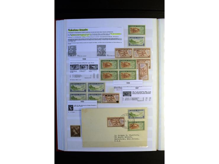 1855/1955, sehr schöne ungebrauchte und gestempelte Sammlung, dabei u.a. Cook-Inseln Mi.-Nr. 4 gestempelt, Fidschi Mi.-Nr. 3,