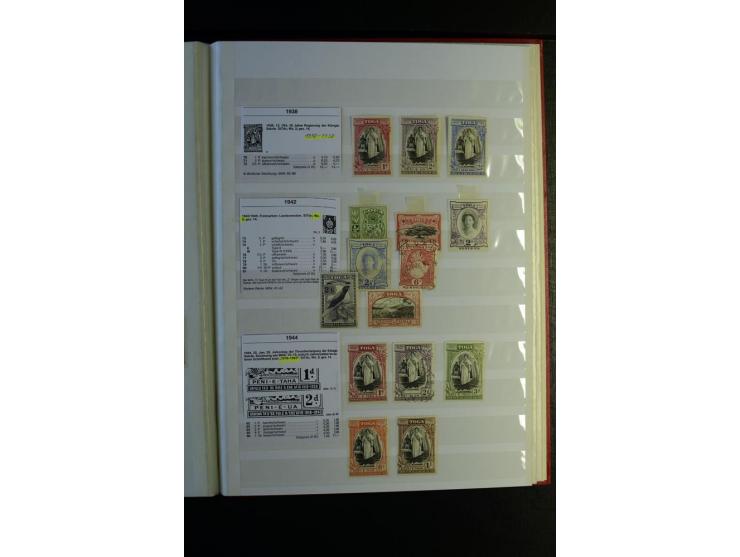 1855/1955, sehr schöne ungebrauchte und gestempelte Sammlung, dabei u.a. Cook-Inseln Mi.-Nr. 4 gestempelt, Fidschi Mi.-Nr. 3,
