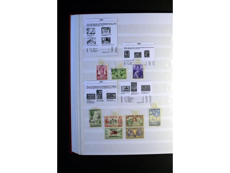 1855/1955, sehr schöne ungebrauchte und gestempelte Sammlung, dabei u.a. Cook-Inseln Mi.-Nr. 4 gestempelt, Fidschi Mi.-Nr. 3,