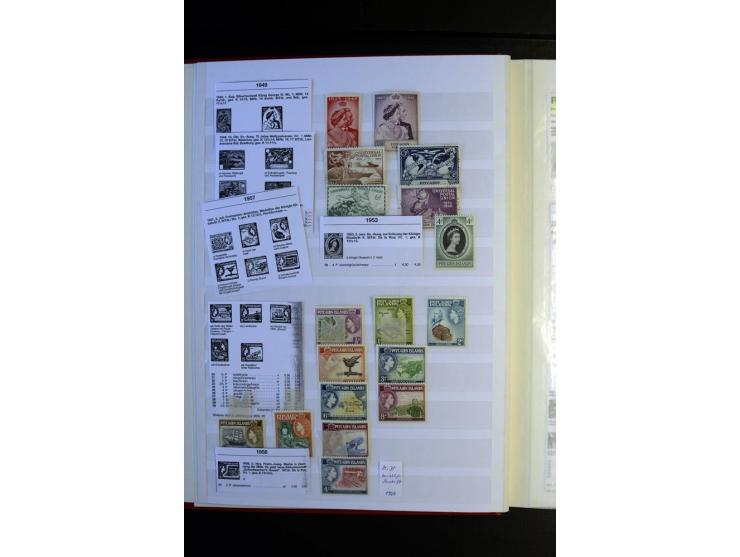 1855/1955, sehr schöne ungebrauchte und gestempelte Sammlung, dabei u.a. Cook-Inseln Mi.-Nr. 4 gestempelt, Fidschi Mi.-Nr. 3,