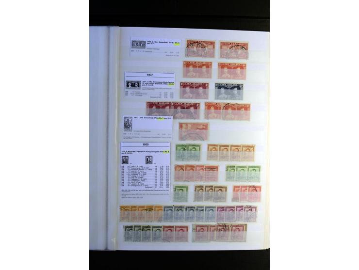 1855/1955, sehr schöne ungebrauchte und gestempelte Sammlung, dabei u.a. Cook-Inseln Mi.-Nr. 4 gestempelt, Fidschi Mi.-Nr. 3,