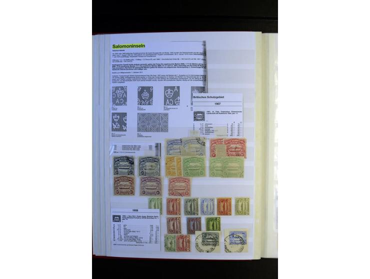 1855/1955, sehr schöne ungebrauchte und gestempelte Sammlung, dabei u.a. Cook-Inseln Mi.-Nr. 4 gestempelt, Fidschi Mi.-Nr. 3,