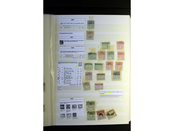 1855/1955, sehr schöne ungebrauchte und gestempelte Sammlung, dabei u.a. Cook-Inseln Mi.-Nr. 4 gestempelt, Fidschi Mi.-Nr. 3,