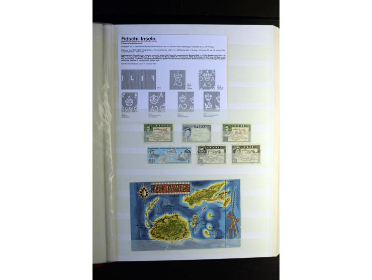 1855/1955, sehr schöne ungebrauchte und gestempelte Sammlung, dabei u.a. Cook-Inseln Mi.-Nr. 4 gestempelt, Fidschi Mi.-Nr. 3,