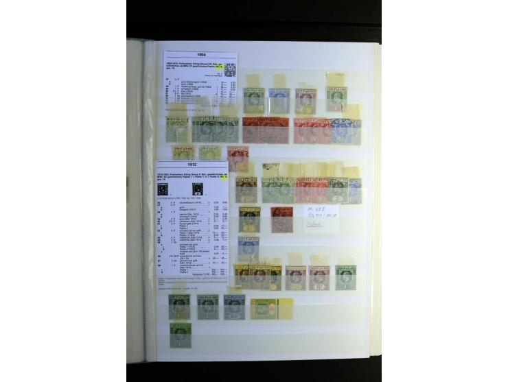 1855/1955, sehr schöne ungebrauchte und gestempelte Sammlung, dabei u.a. Cook-Inseln Mi.-Nr. 4 gestempelt, Fidschi Mi.-Nr. 3,