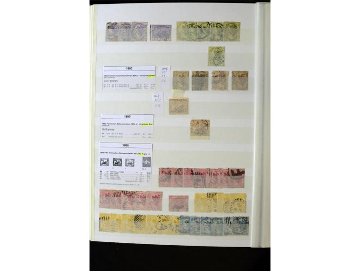 1850/1950 (ca.), ganz überwiegend gestempelter Sammlungsbestand in 2 Steckalben; einige tausend Werte mit vielen besseren, te
