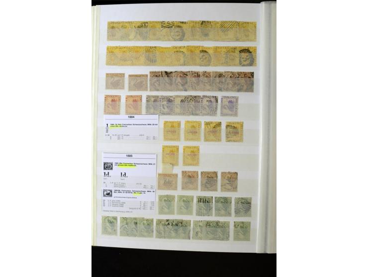 1850/1950 (ca.), ganz überwiegend gestempelter Sammlungsbestand in 2 Steckalben; einige tausend Werte mit vielen besseren, te