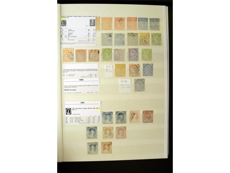 1850/1950 (ca.), ganz überwiegend gestempelter Sammlungsbestand in 2 Steckalben; einige tausend Werte mit vielen besseren, te