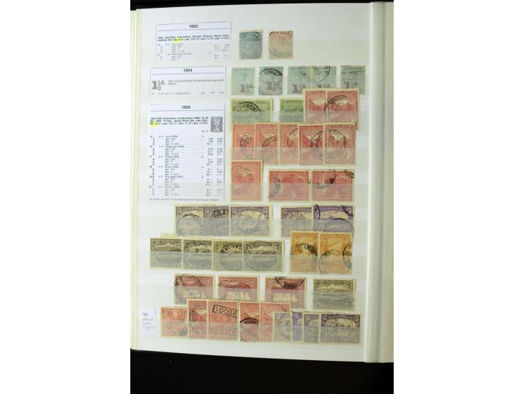 1850/1950 (ca.), ganz überwiegend gestempelter Sammlungsbestand in 2 Steckalben; einige tausend Werte mit vielen besseren, te