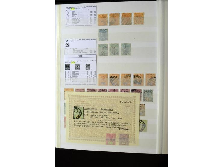 1850/1950 (ca.), ganz überwiegend gestempelter Sammlungsbestand in 2 Steckalben; einige tausend Werte mit vielen besseren, te