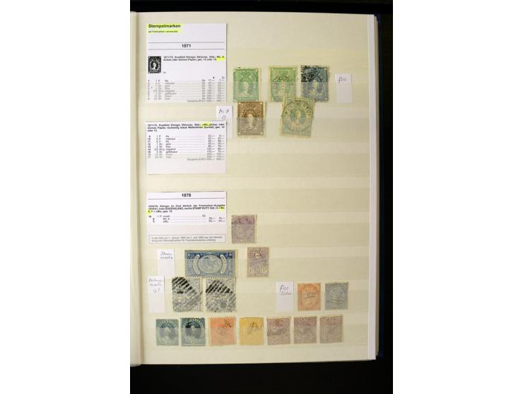 1850/1950 (ca.), ganz überwiegend gestempelter Sammlungsbestand in 2 Steckalben; einige tausend Werte mit vielen besseren, te