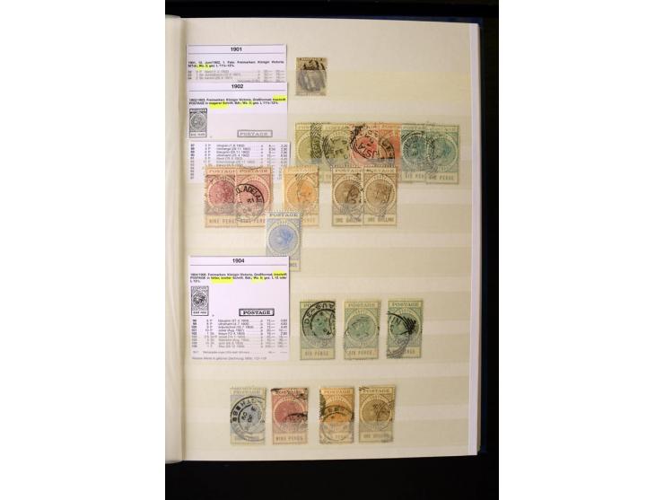 1850/1950 (ca.), ganz überwiegend gestempelter Sammlungsbestand in 2 Steckalben; einige tausend Werte mit vielen besseren, te