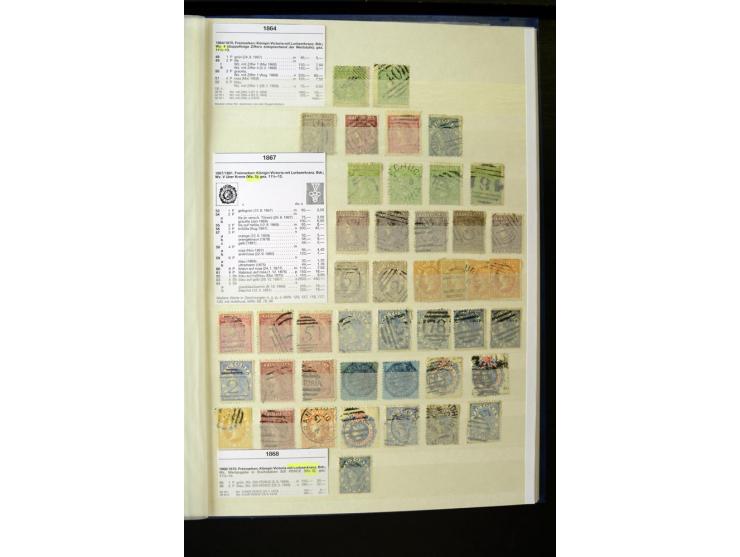 1850/1950 (ca.), ganz überwiegend gestempelter Sammlungsbestand in 2 Steckalben; einige tausend Werte mit vielen besseren, te