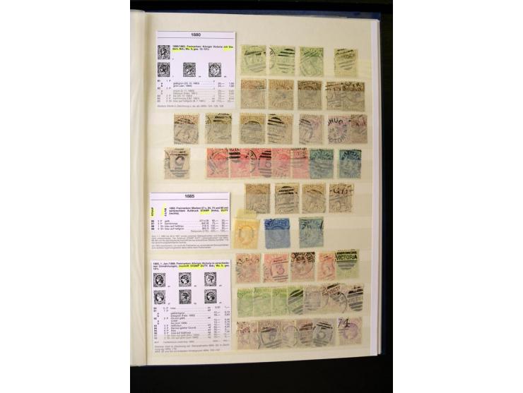 1850/1950 (ca.), ganz überwiegend gestempelter Sammlungsbestand in 2 Steckalben; einige tausend Werte mit vielen besseren, te