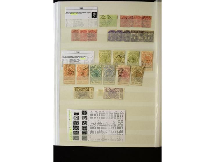 1850/1950 (ca.), ganz überwiegend gestempelter Sammlungsbestand in 2 Steckalben; einige tausend Werte mit vielen besseren, te