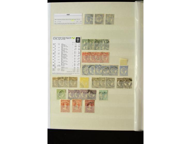 1850/1950 (ca.), ganz überwiegend gestempelter Sammlungsbestand in 2 Steckalben; einige tausend Werte mit vielen besseren, te
