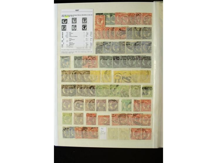 1850/1950 (ca.), ganz überwiegend gestempelter Sammlungsbestand in 2 Steckalben; einige tausend Werte mit vielen besseren, te