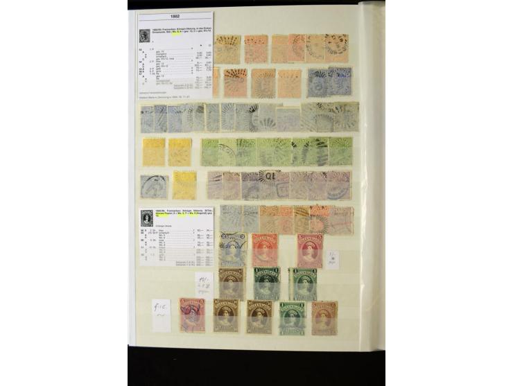 1850/1950 (ca.), ganz überwiegend gestempelter Sammlungsbestand in 2 Steckalben; einige tausend Werte mit vielen besseren, te