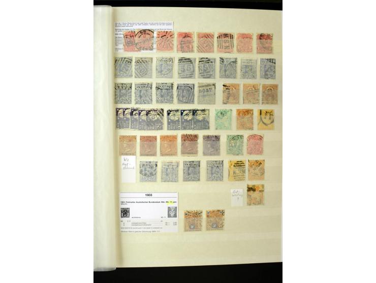 1850/1950 (ca.), ganz überwiegend gestempelter Sammlungsbestand in 2 Steckalben; einige tausend Werte mit vielen besseren, te