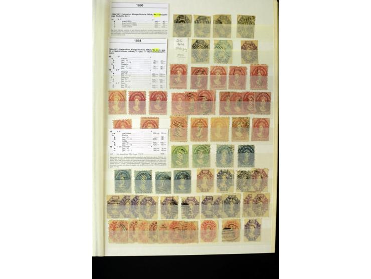 1850/1950 (ca.), ganz überwiegend gestempelter Sammlungsbestand in 2 Steckalben; einige tausend Werte mit vielen besseren, te