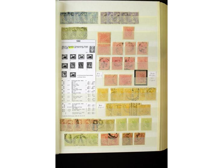 1850/1950 (ca.), ganz überwiegend gestempelter Sammlungsbestand in 2 Steckalben; einige tausend Werte mit vielen besseren, te