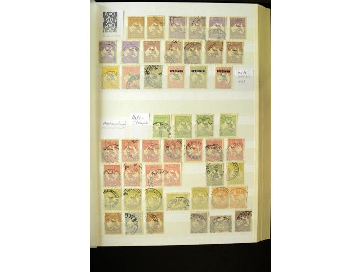 1850/1950 (ca.), ganz überwiegend gestempelter Sammlungsbestand in 2 Steckalben; einige tausend Werte mit vielen besseren, te