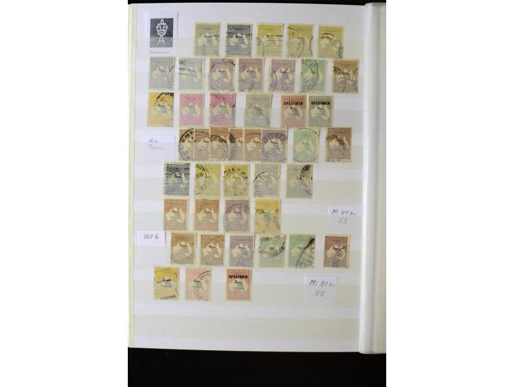 1850/1950 (ca.), ganz überwiegend gestempelter Sammlungsbestand in 2 Steckalben; einige tausend Werte mit vielen besseren, te